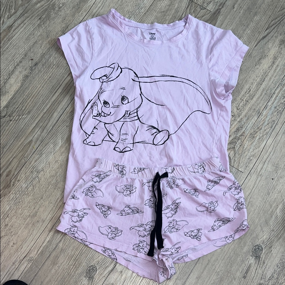 Disney Dumbo Kids Pajama Set in Light Pink